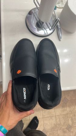 NINGO Men's Slip-On Slip-Resistant Work Shoes