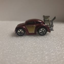 Hot Wheels Tooned Volkswagen Beetle Burgundy 2010 New Models VW Bug  Diecast Car
