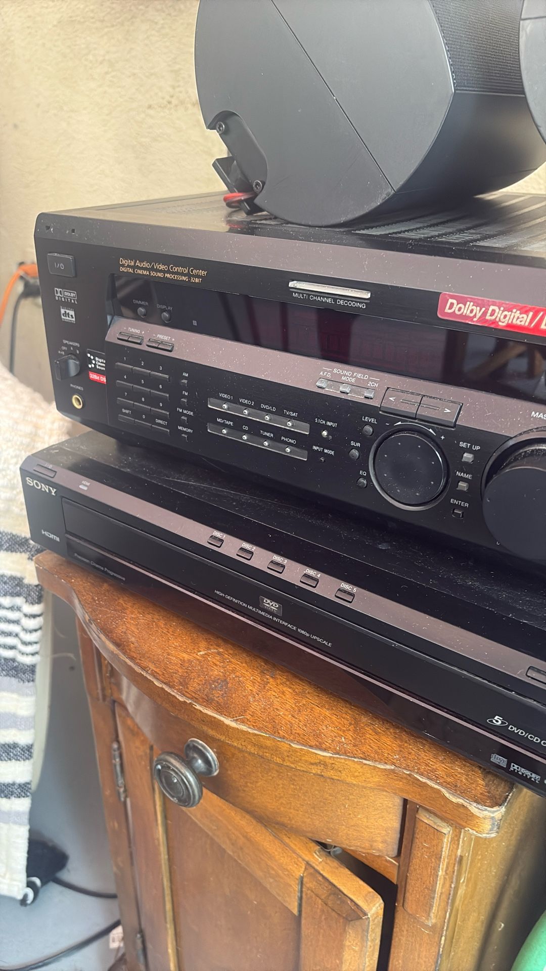 Sony Stereo System with 5-Disc Player + GMQ Speakers – Great Sound!