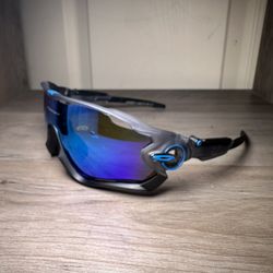 Blue Lense Oak Jawbreaker Sunglasses 