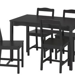 Table and 4 Chairs - IKEA HÅGERNÄS