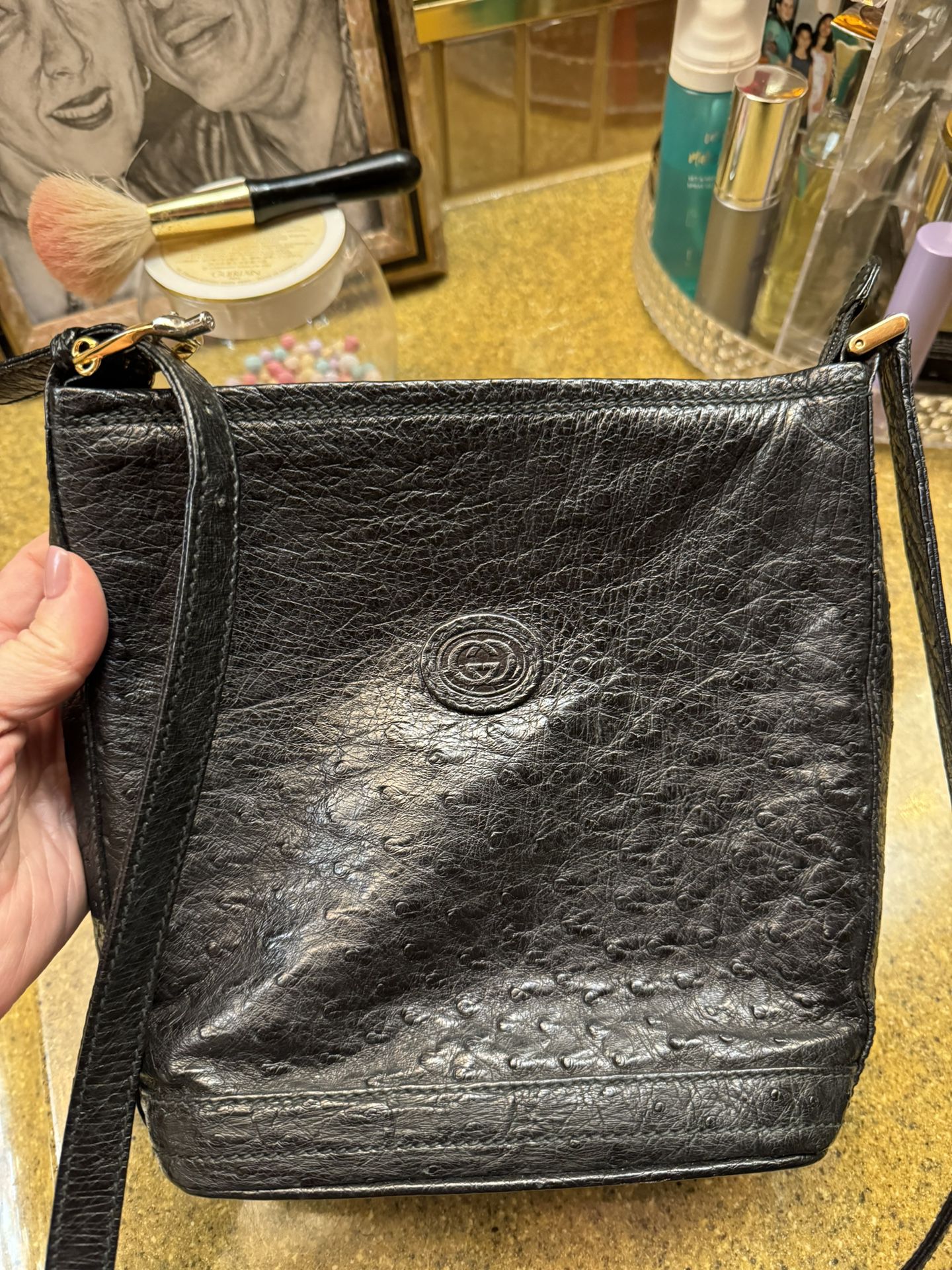 Gucci Ostrich Bag