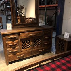 Solid Wood (teak) 9 Drawer & Cabinet Dresser $499! 