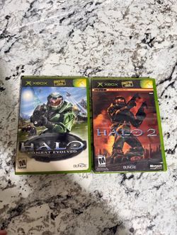 Halo 1 combat evolved & halo 2 (Original XBOX video games)