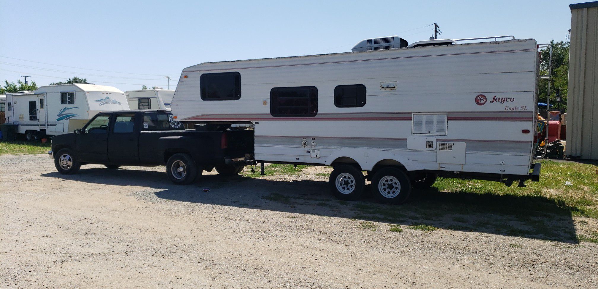 Photo 1994 chevy 3500 and jayco 5th wheel