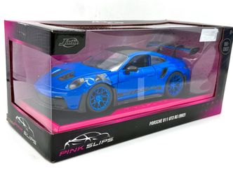 Jada Pink Slips 1:24 Scale Diecast Model Car - PORSCHE 911 GT3 RS (992) Blue Color