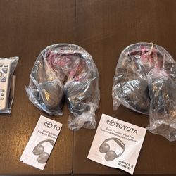 toyota dual channel fold-flat infrared wireless headphones