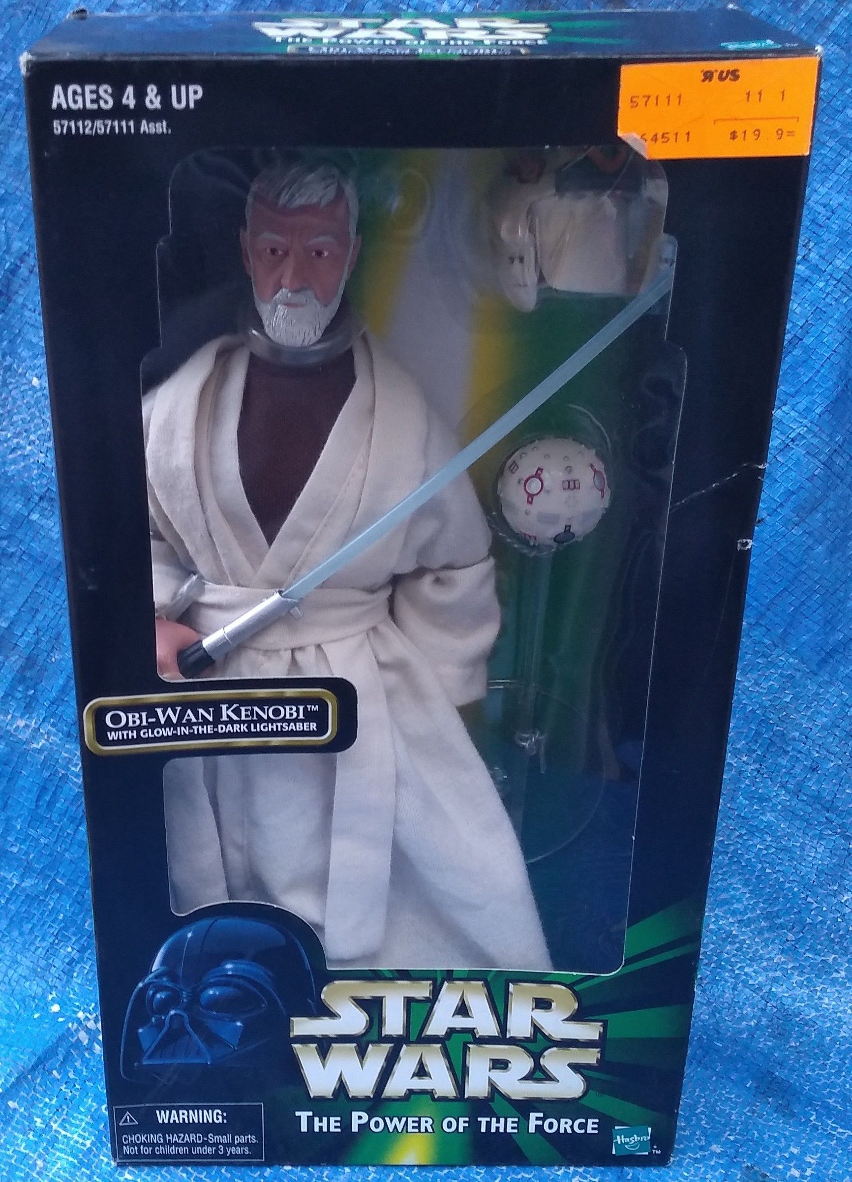1998 Star Wars 12" Obi Wan Kenobi Action Figure MIP MIB Power Of The Force Hasbro
