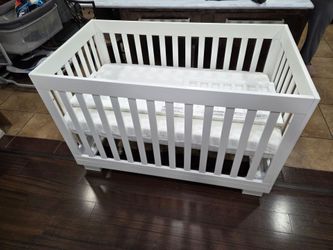 Babyletto Modo 3-in-1 Convertible Crib with Toddler Bed Conversion Kit - White