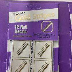 Nail Decals (Gold Stripes) 72 sheets