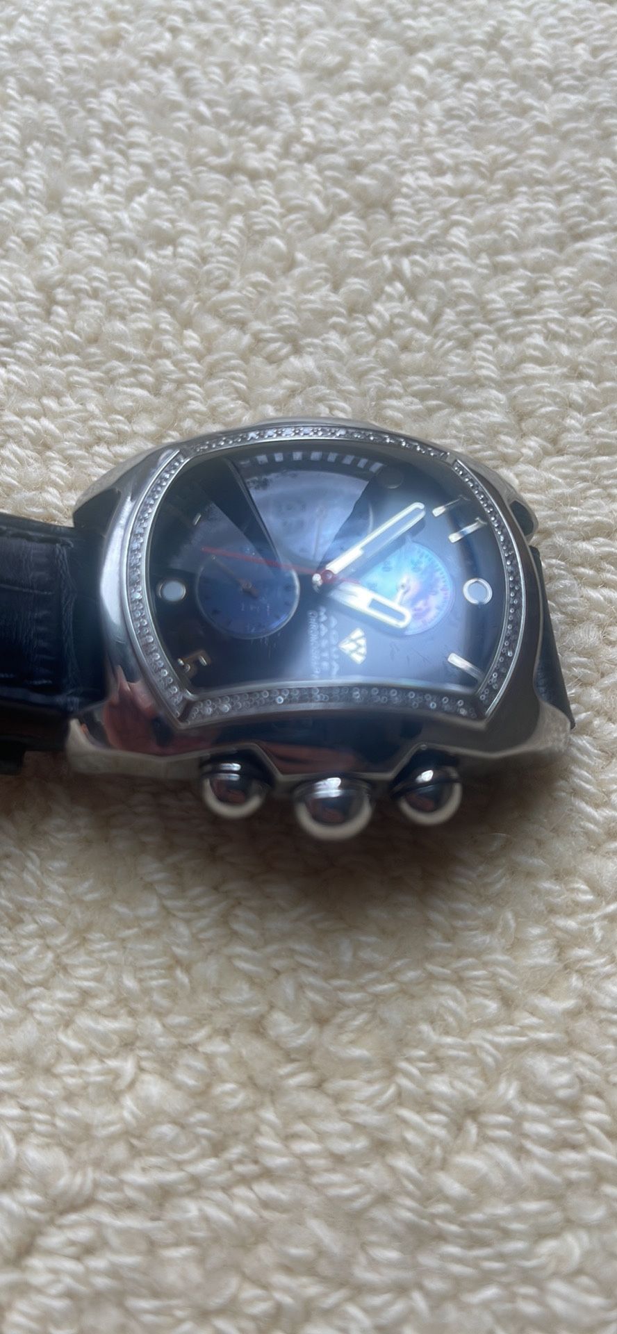 Aqua Master Watch Stainless Steel Water Resistant Japan Movement