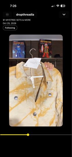 Tie-Dye Button-Up Shirt Jacket.. Mystree