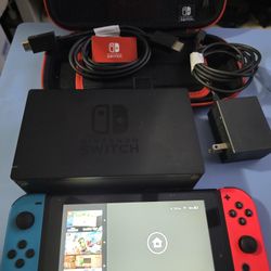 Nintendo Switch With TV Dock And Travel Case 