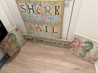 Canvas beach art decor