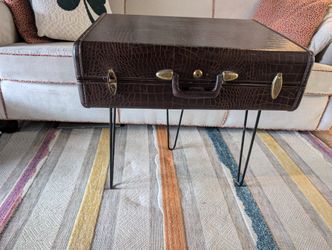 Vintage Crocodile Samsonite Suitcase Coffee Table 