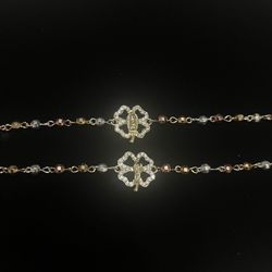 Four Leaf Clover Gold Laminated Bracelet