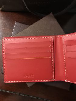 Goyard, Bags, Authentic Goyard Victorie Wallet In Red
