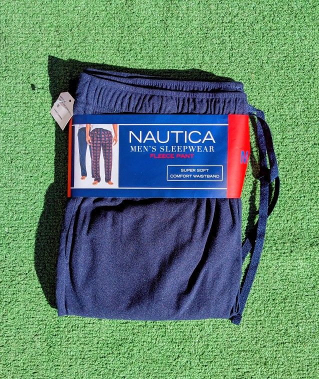 Nautica Mens Single Pack Fleece Lounge Sleepwear Navy Pajama Pants Medium NWT