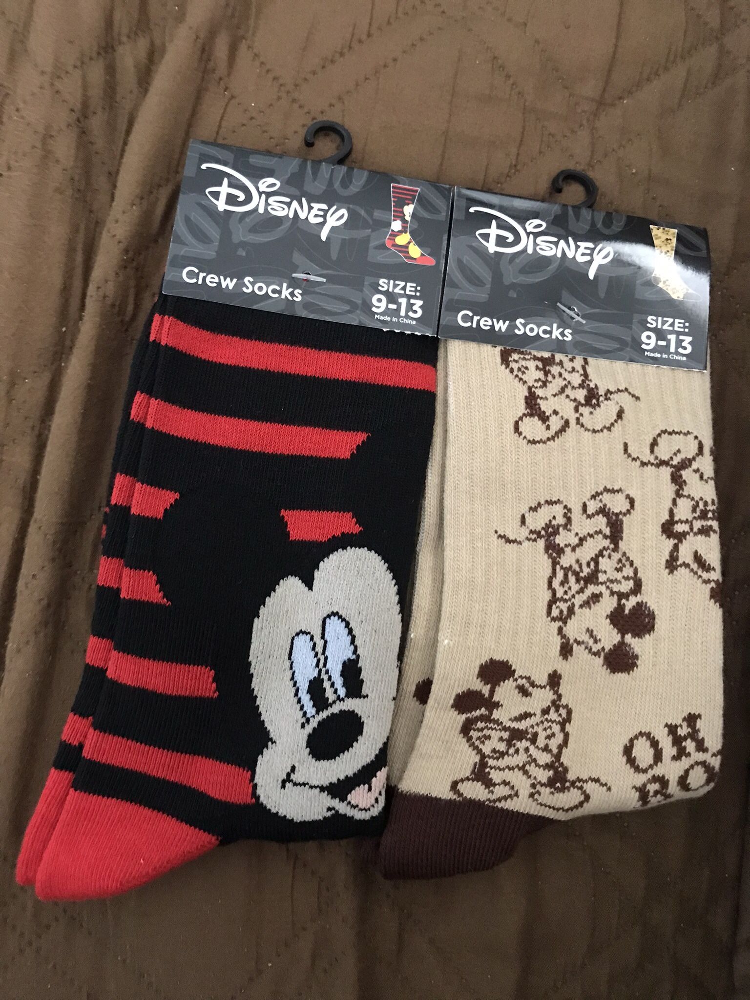 2 New Mickey Mouse Socks