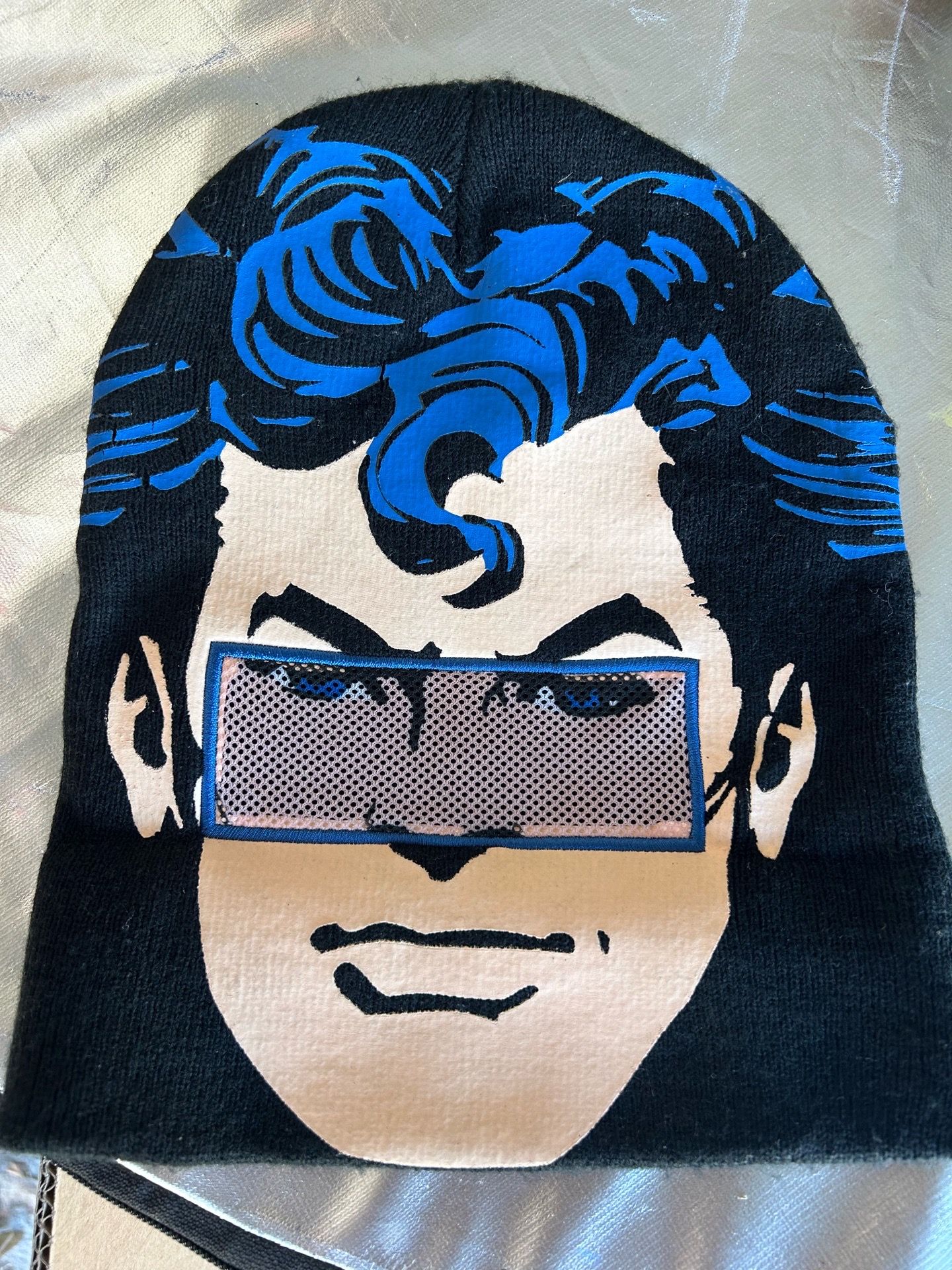 Superman Clark Kent Flip Down Mask Beanie Hat