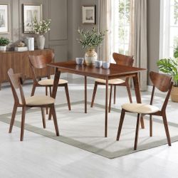 Casey 5PC Dining Set, Chestnut