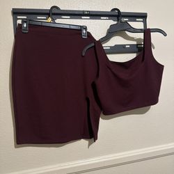 Two Piece Skirt And Shirt 