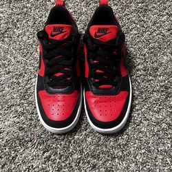 Red and black nike