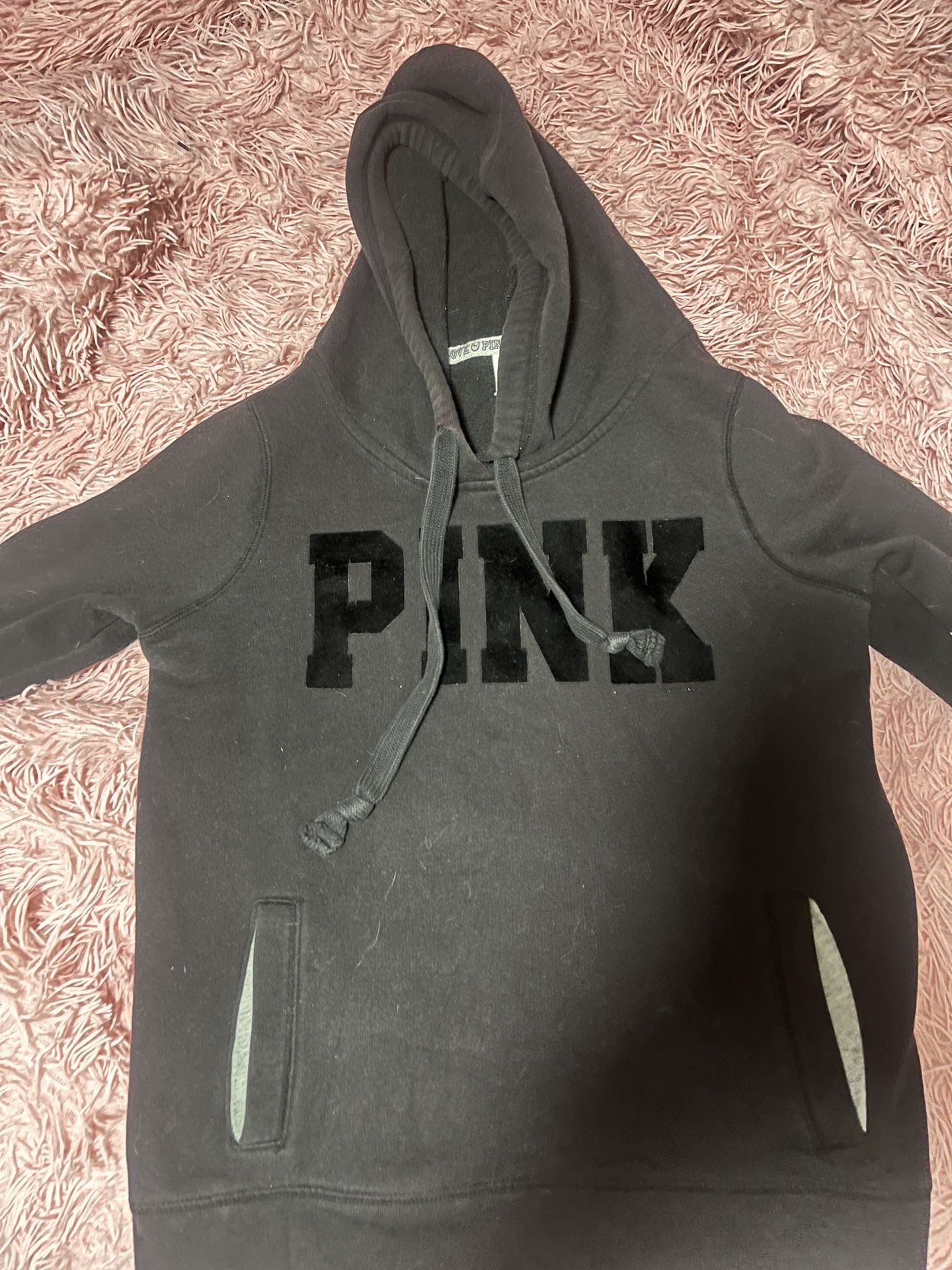 pink victorias secret hoodie 