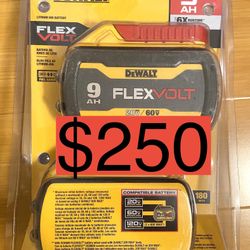 Dewalt FlexVolt 20V / 60V 9.0 Ah Battery Double Pack (2-Batteries) DCB609-2