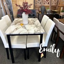 5-pc Dining Set( Table  + 4 Chairs) 