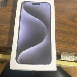 Iphone 15 Pro Max Blue Titanium Box Only