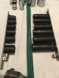 Snap-on 3/8 impact standard 3/8-11/16 deep shallow sockets