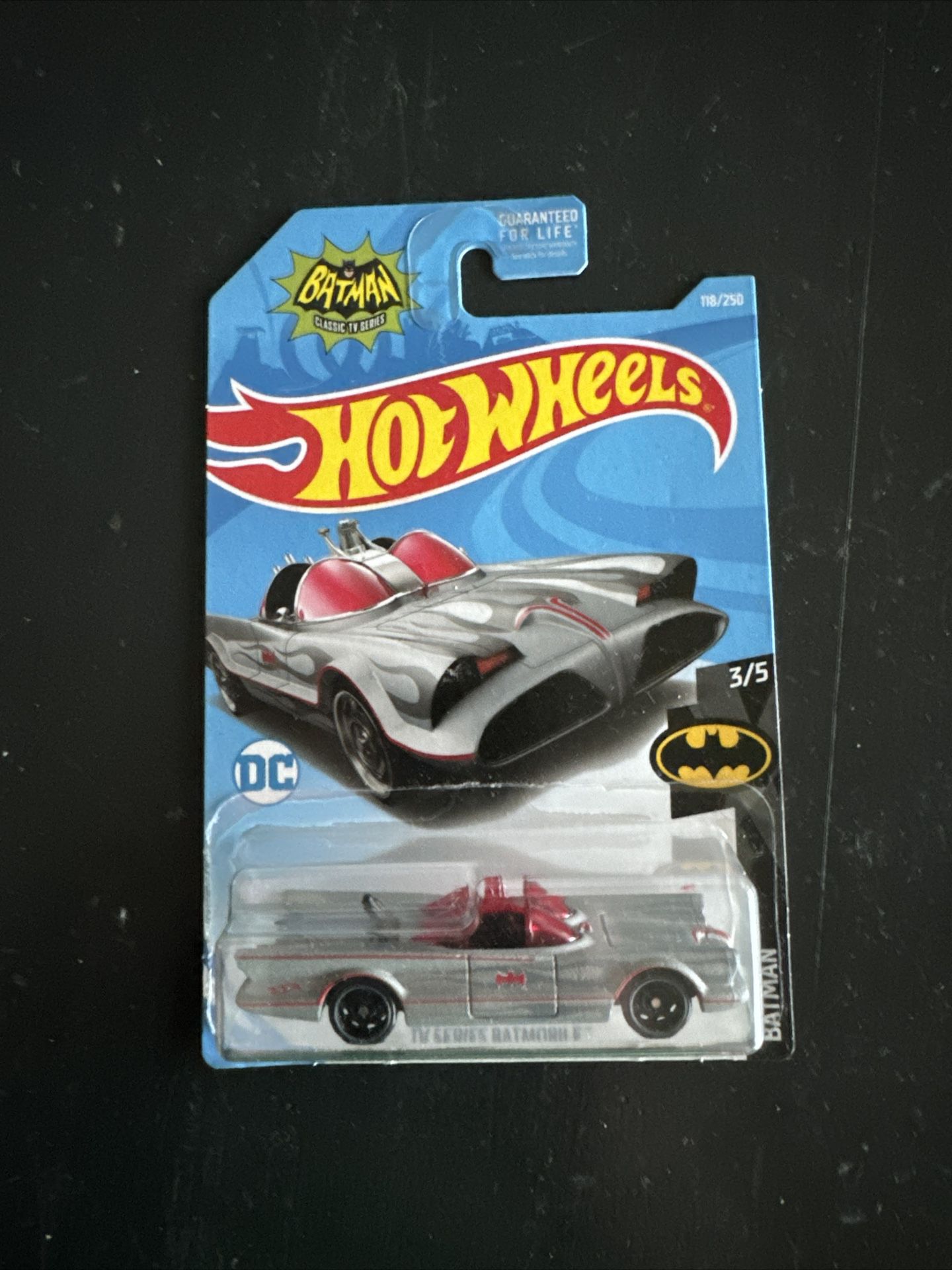 Hot Wheels Batman 3/5 TV Series Batmobile #118 New Grey DC Diecast NEW