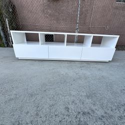 CB2 Chill 80” Media Console Entertainment Center Tv Stand Cabinet Sideboard Credenza.