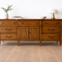 Vintage Mid-Century Solid Wood Dresser/ Side Board