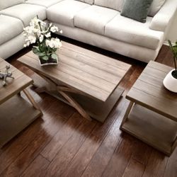 3 Wooden (Coffee Table) To Put With Sofa