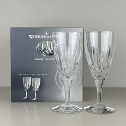 Set Of 14 Waterford Crystal Lismore Traditions Iced Beverage Glasses With Box