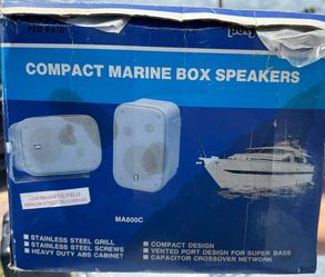 Compact Marine Box Speakers (Pair) MA800C
