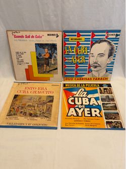 Vinyl records lot of 4 Cuban music in vg good condition