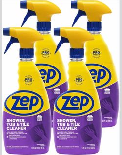 New 3 ZEP SHOWER, TUB & TILE CLEANER – ELIMINATES HARD WATER STAINS Set of 3