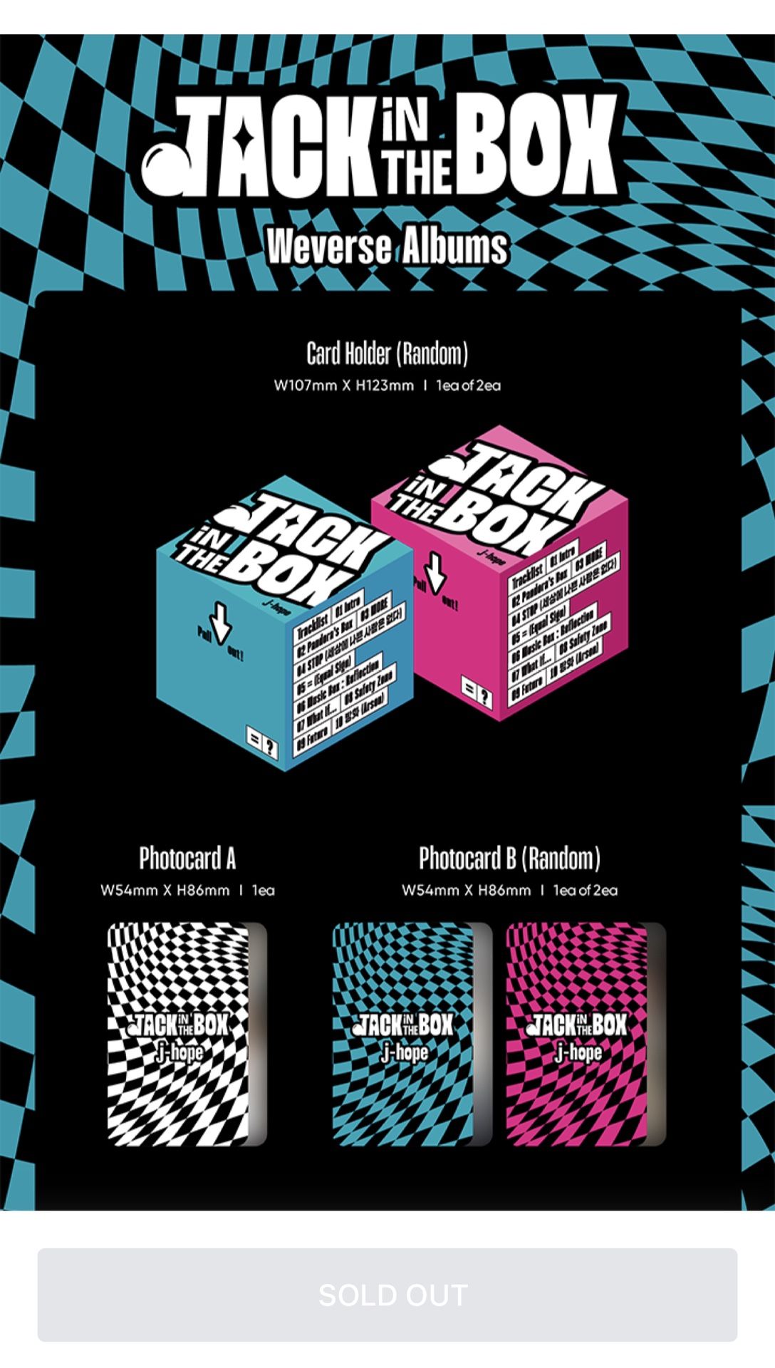 2 Brand New Preorder BTS J-hope Jack In The Box Weverse Albums
