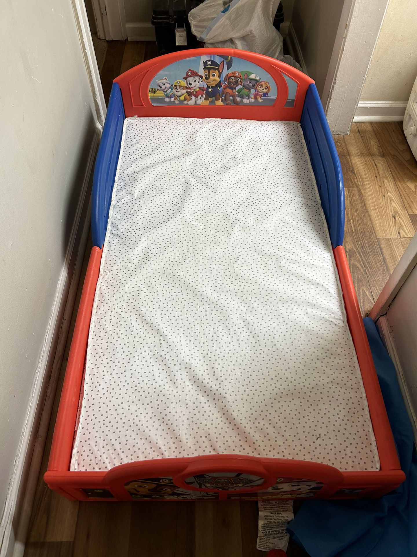 small baby bed and mattress free