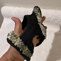 Black And Silver Sequins Dress For Doggie