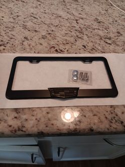 Black Metal Caddilac license plate frame