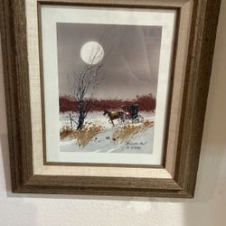 Ohio Amish Artist Ed Gifford Pulled Screen Etching