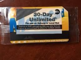 Metrocard 30 Day Unlimited