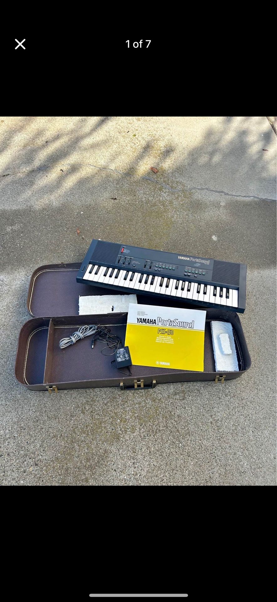 Beautiful 😻 Yamaha PortaSound PSS-450 Keyboard Synthesizer W/ AC Adapter