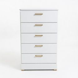 White Chest 5 Drawer Brand New!