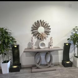 Pretty Artificial Plant 5 Ft Tall With White Planter Set Of 2 ! Brand New