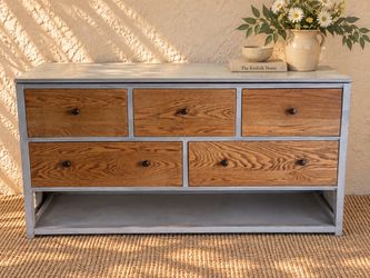 Solid Pine Five-Drawer Dresser | Natural Wood
